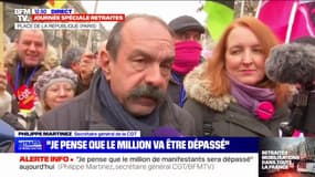 Philippe Martinez sur le nombre de manifestants: "Je pense que le million va être dépassé"