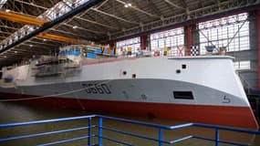 La frégate "Amiral Ronarc'h"  à Lorient, le 7 novembre 2022