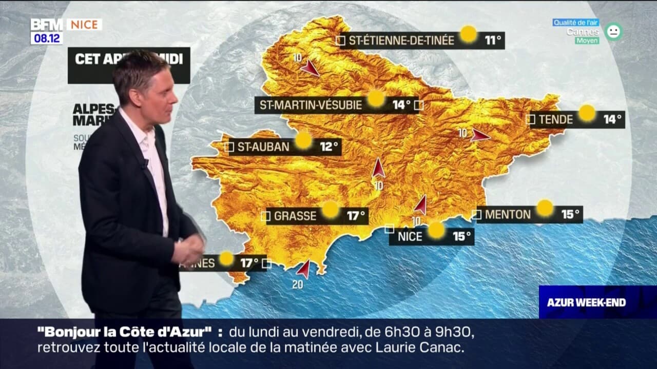 beaucoup de soleil ce samedi, jusqu’à 17°C à Cannes beaucoup de soleil ce samedi, jusqu’à 17°C à Cannes