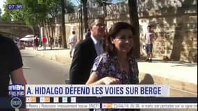 Parmi les promeneurs, Anne Hidalgo promeut la piétonnisation des voies sur berge