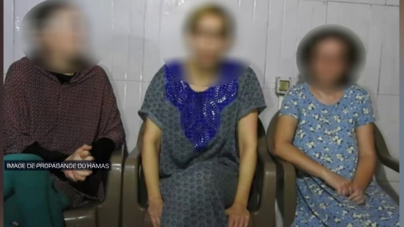 Une vidéo publiée par le Hamas le 30 octobre 2023, présentant selon l'organisation trois femmes prises en otage en Israël le 7 octobre