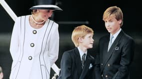 Lady Di, Harry et William en août 1995