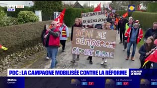 Pas-de-Calais: les communes rurales défilent aussi contre la réforme des retraites
