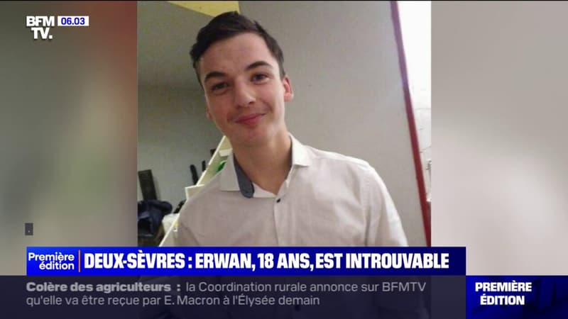 Deux-Sèvres: ce que l'on sait de la disparition d'Erwan, 18 ans, disparu depuis sa sortie de discothèque