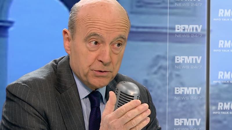 Alain Juppé sur le plateau de BFMTV et RMC