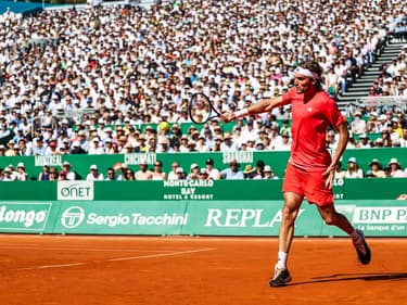 Stefanos Tsitsipas lors de la finale du Masters 1000 de Monte-Carlo, le 14 avril 2024