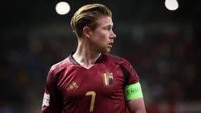 Kevin De Bruyne lors du match retour Belgique-Ukraine en barrage de Ligue des nations le 23 mars 2025.