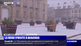 Une fiche couche de neige recouvre le centre de Beauvais