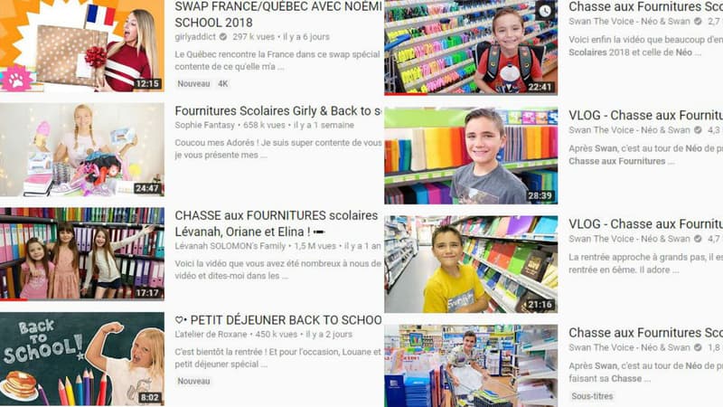 Les vidéos sur les fournitures scolaires cumulent des millions de vues