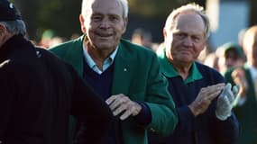 Arnold Palmer (à gauche) et Jack Nicklaus en avril dernier
