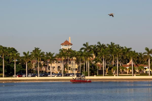 Le club de Mar-a-Lago en Floride où vit l'ancien président américain Donald Trump 