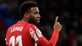 Thomas Lemar avec l'Atlético de Madrid, le 2 avril 2022.