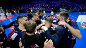 L'équipe de France de handball lors d'un match de préparation à l'Euro, 6 janvier 2024