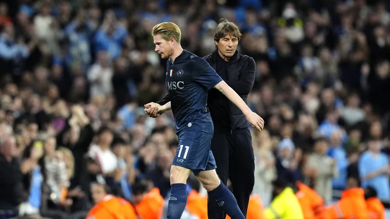 Kevin De Bruyne remplacé après 26 minutes lors du match Manchester City-Naples (2-0, Ligue des champions), le 18 septembre 2025
