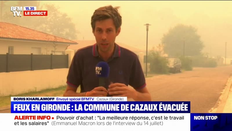 Feux en Gironde: Le village de Cazaux plongé dans la fumée en quelques minutes, les habitants évacués