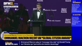 Israël-Palestine: "pas de double standard", a insisté Emmanuel Macron, lors des Atlantic Council Global Citizen Awards