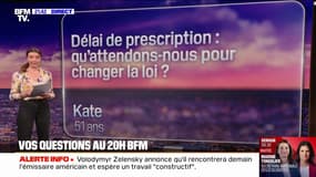 Délai de prescription: qu'attendons-nous pour changer la loi? Vos questions au 20H BFM