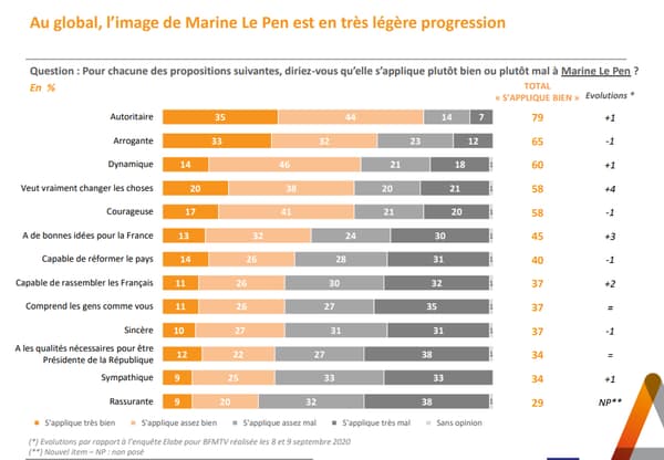 L'image de Marine Le Pen. L'image de Marine Le Pen.