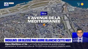 Nice: un homme blessé par arme blanche dans le quartier des Moulins