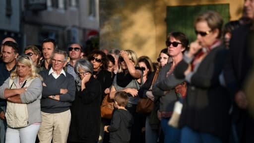 Des résidents de Eguilles rendent hommage à Mauranne, le 2 octobre 2017