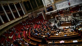 L'hémicycle du Palais Bourbon à Paris, le 6 octobre 2020