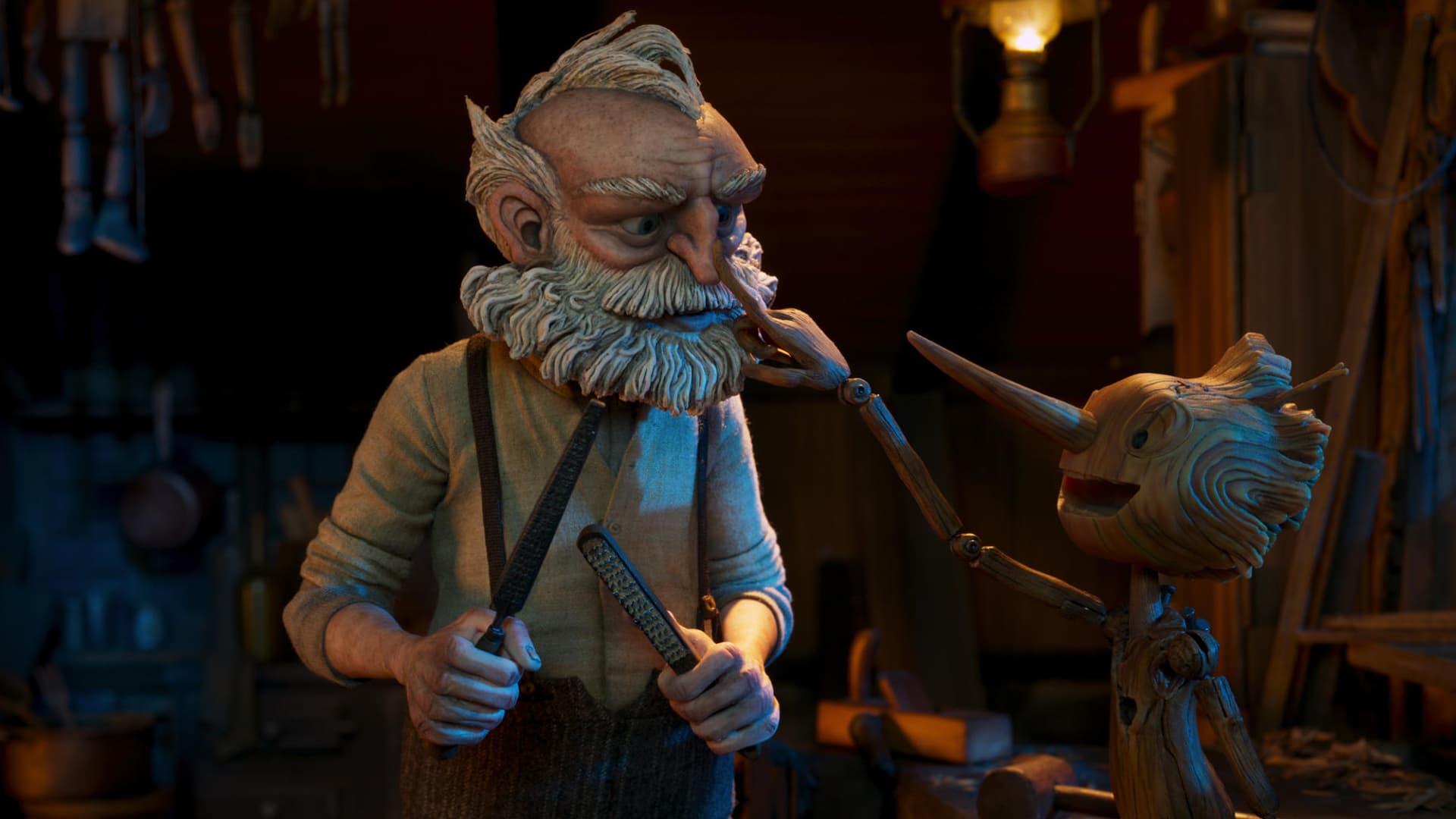 Une scène du "Pinocchio" de Guillermo del Toro Une scène du "Pinocchio" de Guillermo del Toro