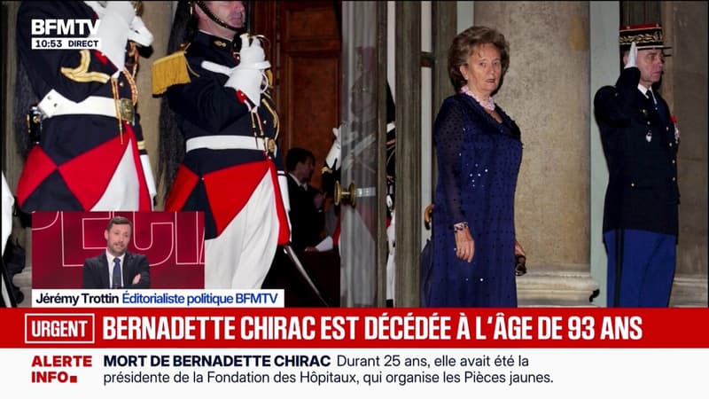 Mort de Bernadette Chirac: "Elle fait partie du patrimoine français"