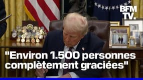 À peine investi, Donald Trump gracie 1.500 assaillants du Capitole de janvier 2021 qu'il qualifie "d'otages"