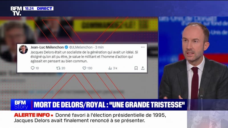 Jean-Luc Mélenchon réagit au décès de Jacques Delors: 