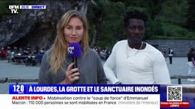 Inondations à Lourdes: "On ne pouvait même pas accéder à la grotte tellement il y avait de l'eau", raconte ce visiteur