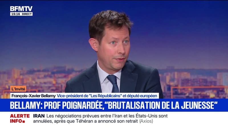 "Une crise éducative, une crise de la transmission": François-Xavier Bellamy (LR), s'exprime après l'attaque dans un collège de Sanary-sur-Mer