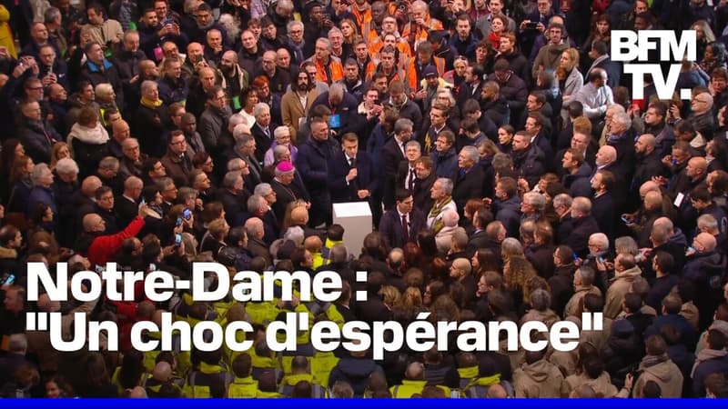 Notre-Dame: le discours d'Emmanuel Macron au coeur de la cathédrale rénovée