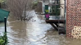 Des inondations ont eu lieu à La Rivière-Saint-Sauveur (Calvados) mardi 5 décembre 2023.