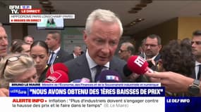 Bruno Le Maire sur l'inflation: "Nous allons continuer à faire pression sur les industriels et sur les distributeurs"