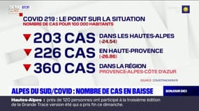 Covid 19 : Les taux d'incidence en baisse dans les Alpes du Sud