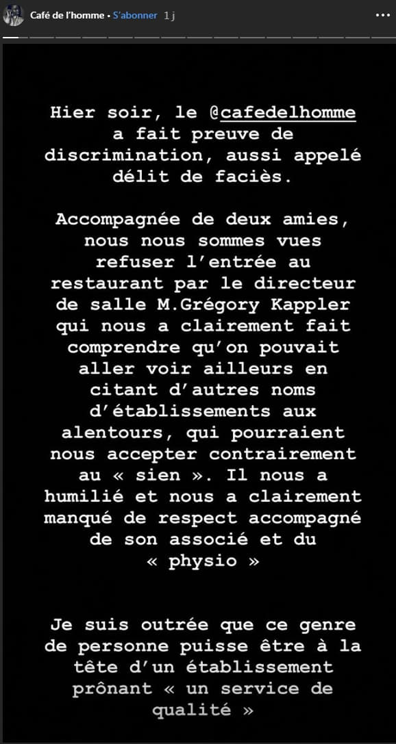 La story Instagram de Karidja Touré