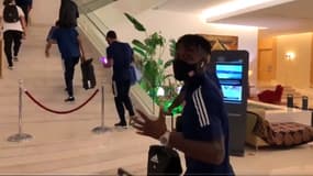 Maxwel Cornet et l'OL de retour à l'hôtel