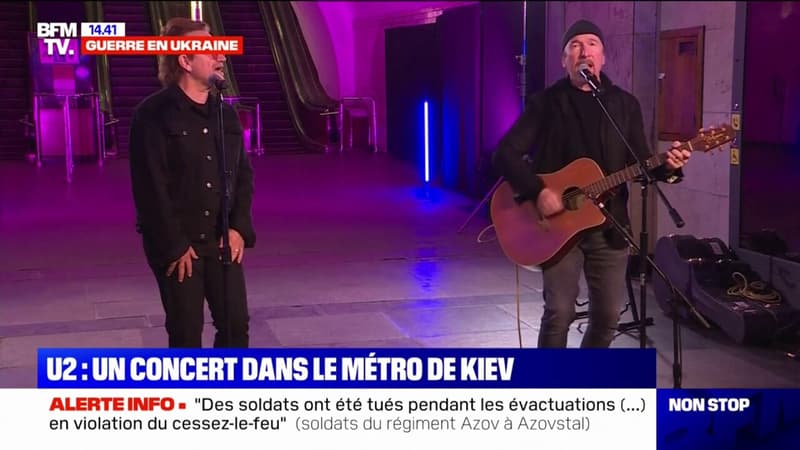 Guerre en Ukraine: U2 donne un concert dans le métro de Kiev