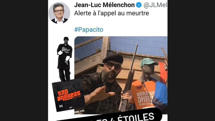 Capture d'écran du compte Instagram de Papacito