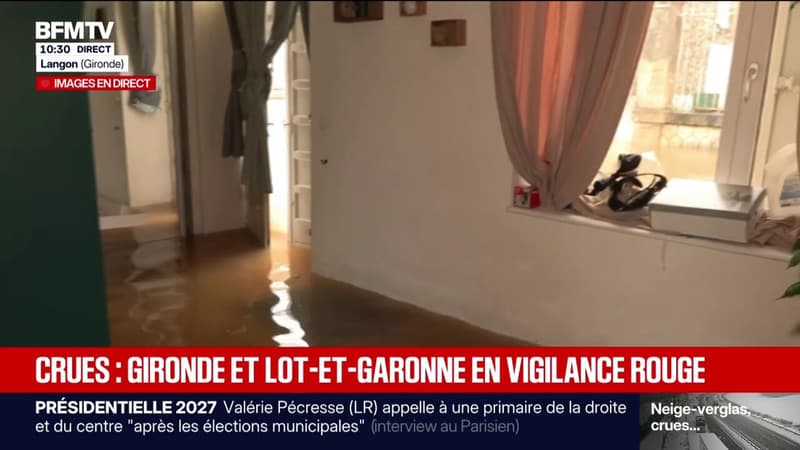 À Langon, en Gironde, cette maison est entièrement inondée