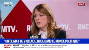 Maud Bregeon, porte-parole du gouvernement: "Je remarque un climat de violence extrêmement rude dans le monde politique"