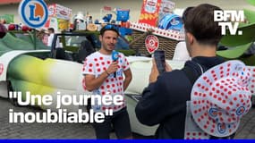  ROBIN DE BFM - Il conduit le poireau de la caravane du Tour de France