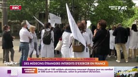 Une manifestation de médecins étrangers