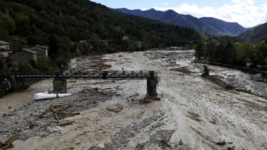 Les dégâts de la crue à Roquebilliere