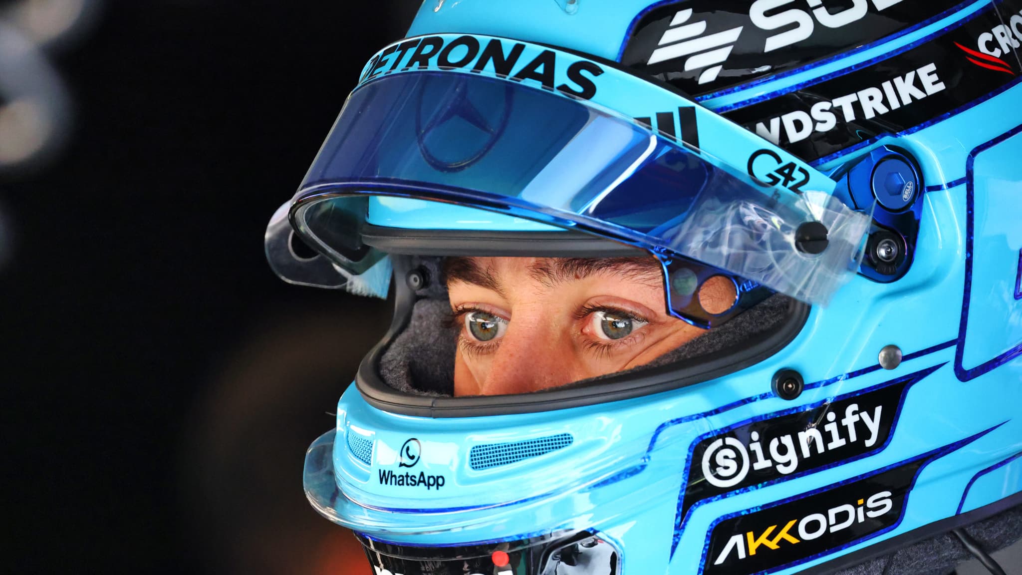 George Russell avant le Grand Prix de Hongrie, le 3 aout 2025. George Russell avant le Grand Prix de Hongrie, le 3 aout 2025.