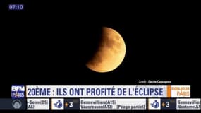 Les images de l'éclipse de lune, visible à Paris mardi soir