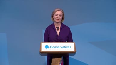 Liz Truss, nouvelle Première ministre britannique, s'exprime après son élection par les adhérents du Parti conservateur, le 5 septembre 2022.
