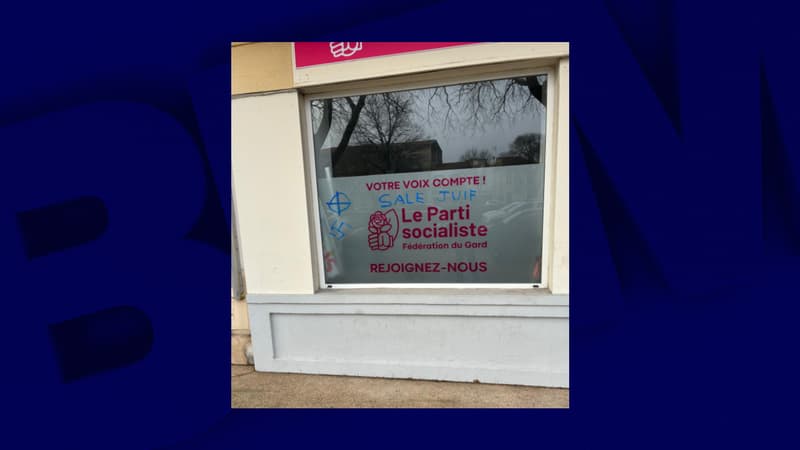 "Sale juif": un tag antisémite découvert sur le siège de la fédération socialiste du Gard, à Nîmes, une plainte déposée