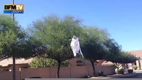 Un drone transformé en fantôme pour Halloween