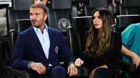 David et Victoria Beckham, le 18 octobre 2023 au DRV PNK Stadium de Fort Lauderdale